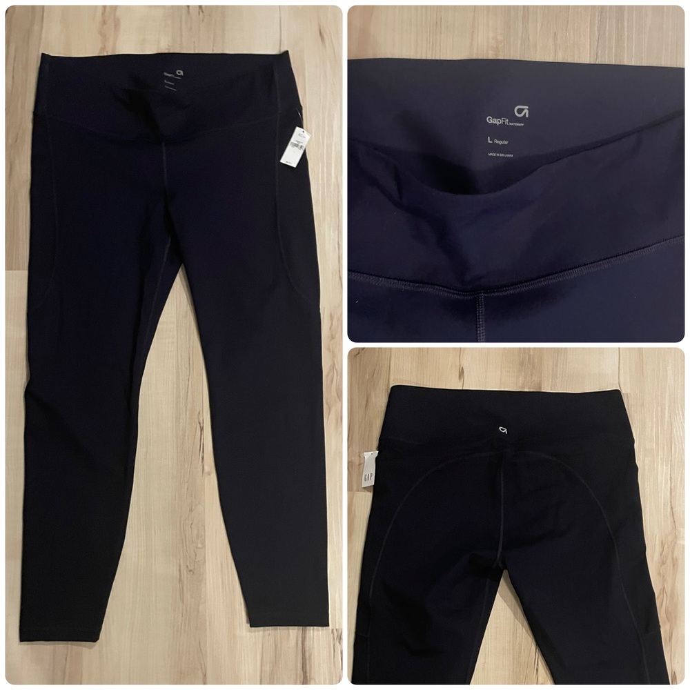 Gap Fit Maternity Underbelly Hybrid Leggings Size Large Maternity Navy Blue